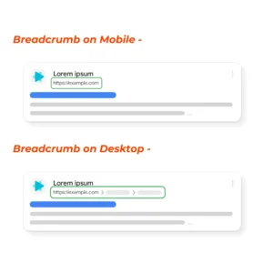 Breadcrumb on Mobile and Desktop, According to Google