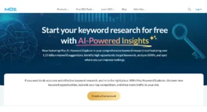Moz keyword explorer